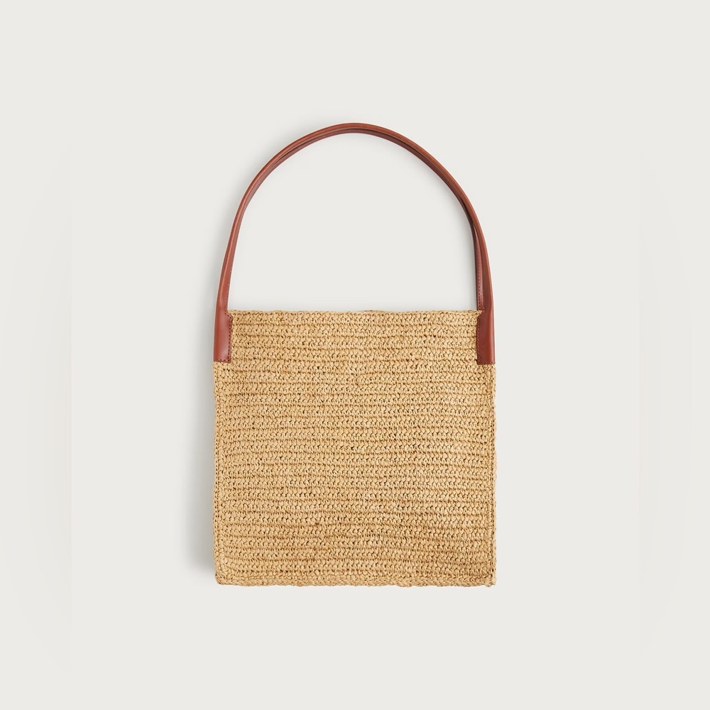 NWT J.Crew Large Handknotted Packable Tote Bag - Picture 4 of 9